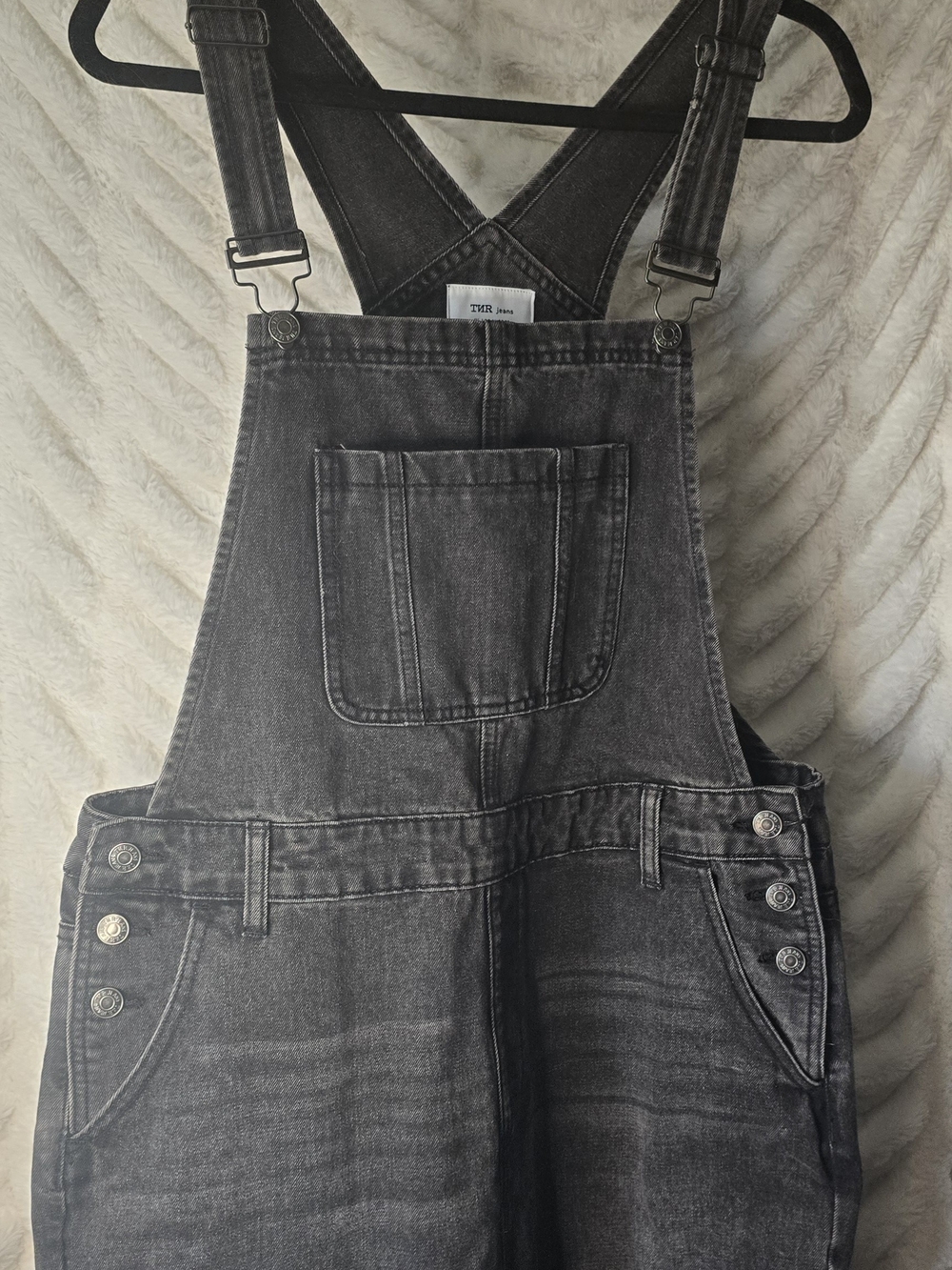Women's Grey Denim Jean Overalls - Classic Style